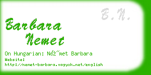 barbara nemet business card